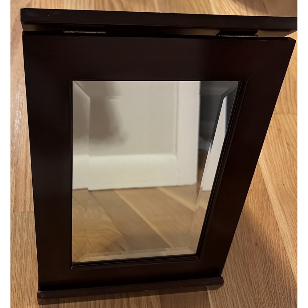 Bombay Company Vintage Wood Folding  Beveled Mirror 1987